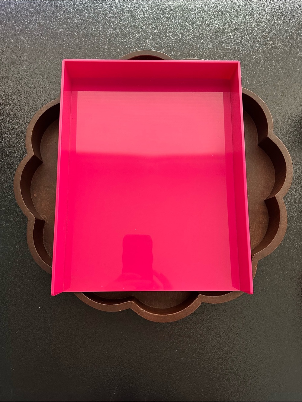 Poppin Pink Stackable Letter Size Tray